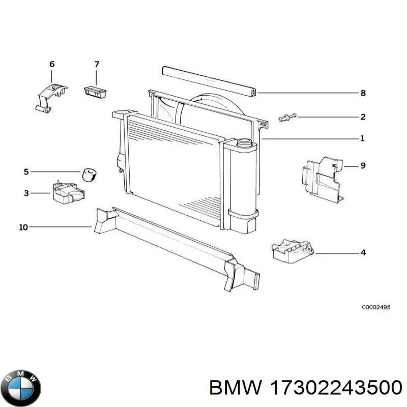 17302243500 BMW Жалюзі радіатора охолодження