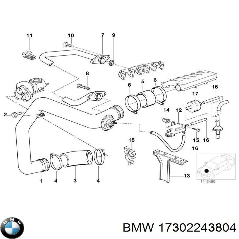 Клапан перетворювач тиску наддуву (соленоїд) 72191133 BMW