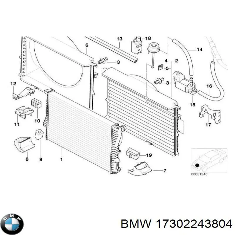 Клапан перетворювач тиску наддуву (соленоїд) 17302243804 BMW