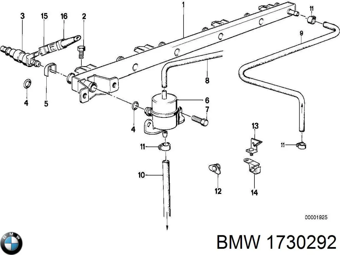 Форсунка паливна BMW 1730292 ціна, від 5.52 USD