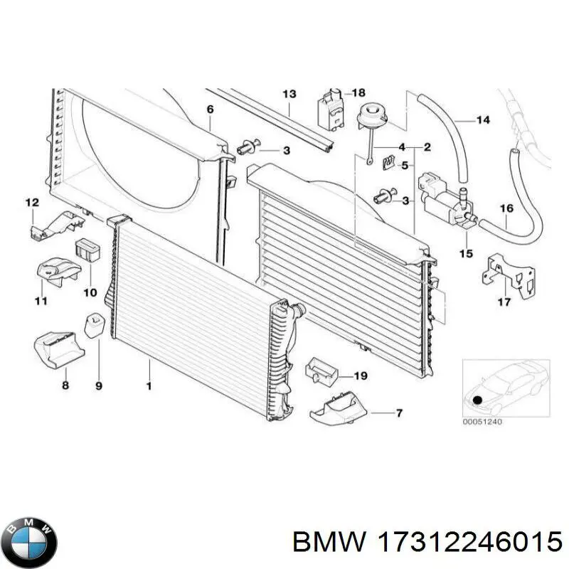 17312246015 BMW Жалюзі радіатора охолодження