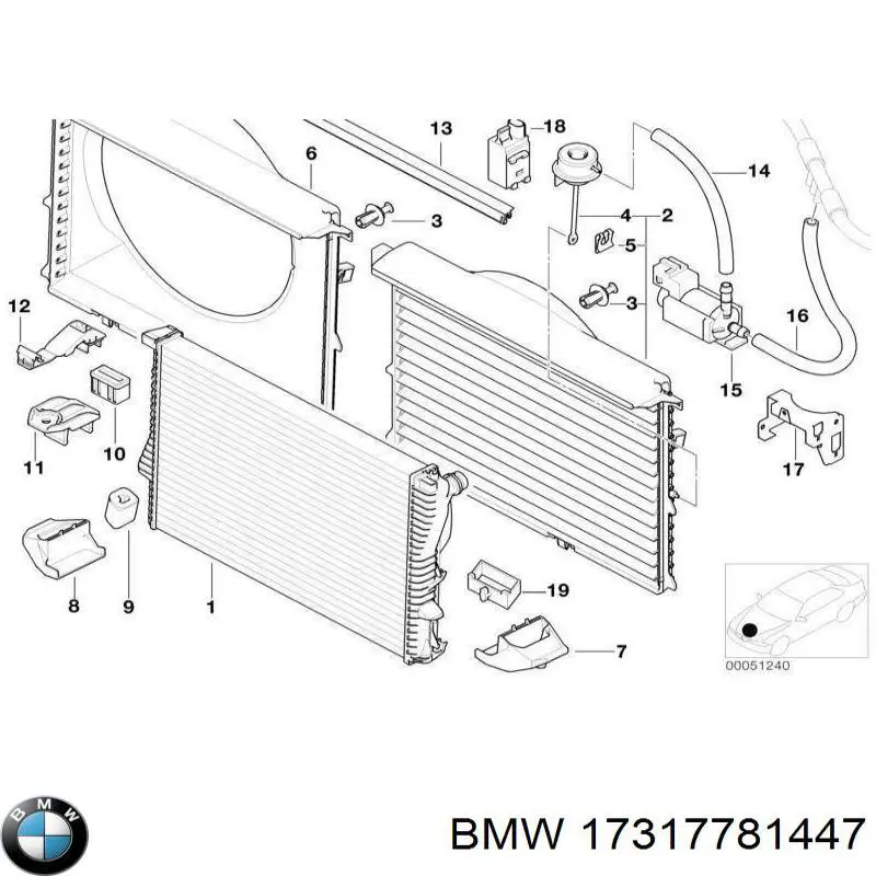 Жалюзі радіатора охолодження BMW 17317781447 ціна, від 575.62 USD
