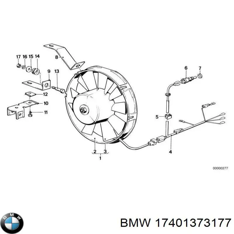17401373177 BMW резистор (опір пічки, обігрівача салону)