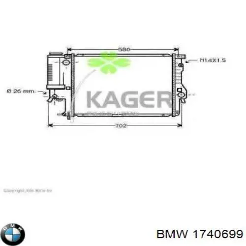Радіатор основний BMW 1740699 ціна, від 91.91 USD