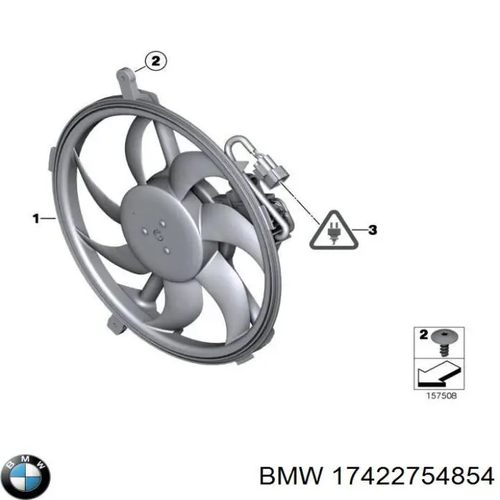 Дифузор радіатора охолодження, в зборі з двигуном і крильчаткою Hans Pries (Topran) 502219