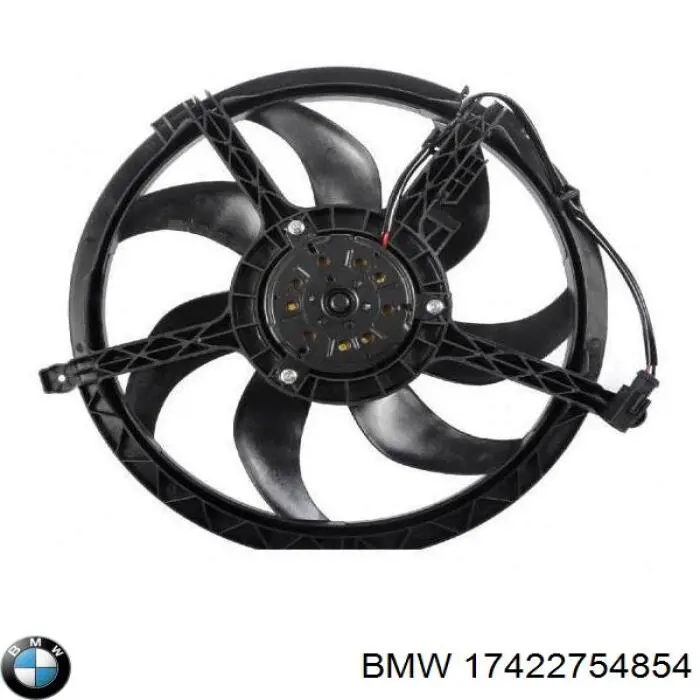 Купити 17422754854 BMW Дифузор радіатора охолодження, в зборі з двигуном і крильчаткою