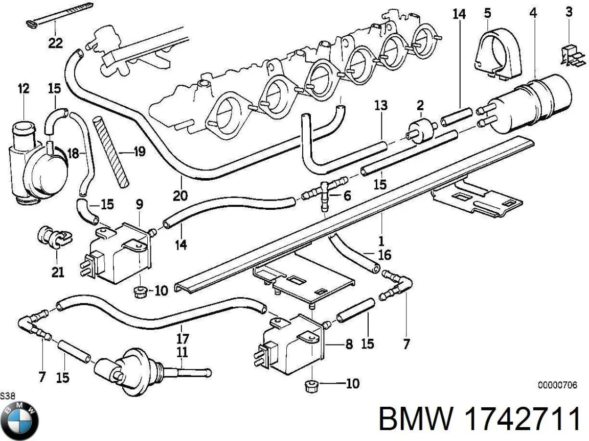 Клапан перетворювач тиску наддуву (соленоїд) BMW 1742711 ціна, від 25.96 USD