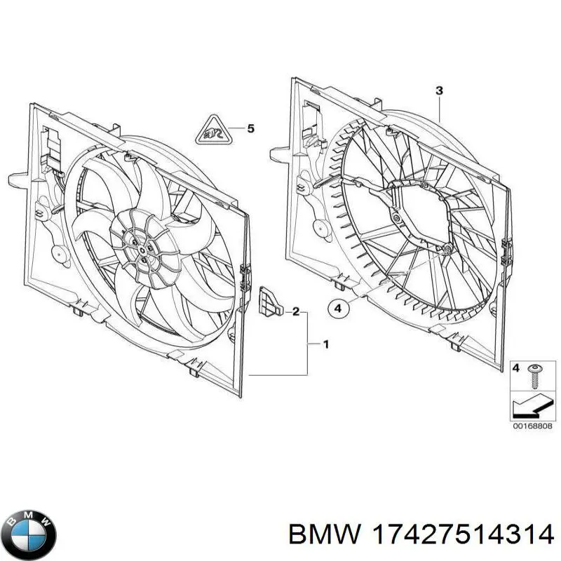 17427514314 BMW Облицювання рамки радіатора