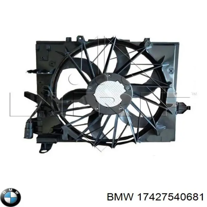Дифузор радіатора охолодження, в зборі з двигуном і крильчаткою BMW 17427540681 ціна, від 180.25 USD