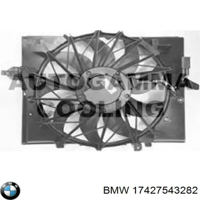 Купити 17427543282 BMW Дифузор радіатора охолодження, в зборі з двигуном і крильчаткою