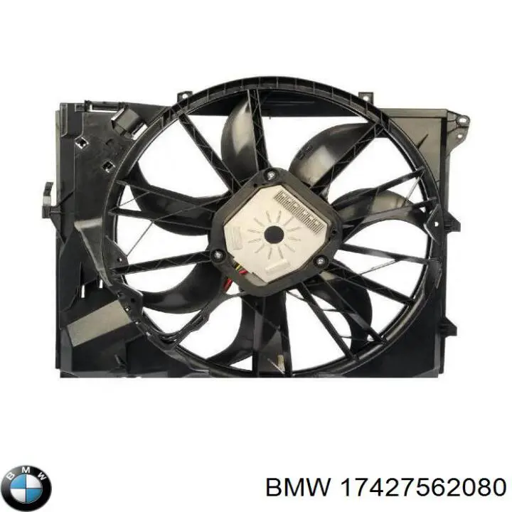 17427562080 BMW Дифузор радіатора охолодження, в зборі з мотором і крильчаткою