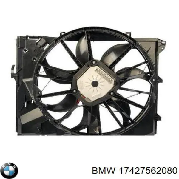 Купити 17427562080 BMW Дифузор радіатора охолодження, в зборі з двигуном і крильчаткою