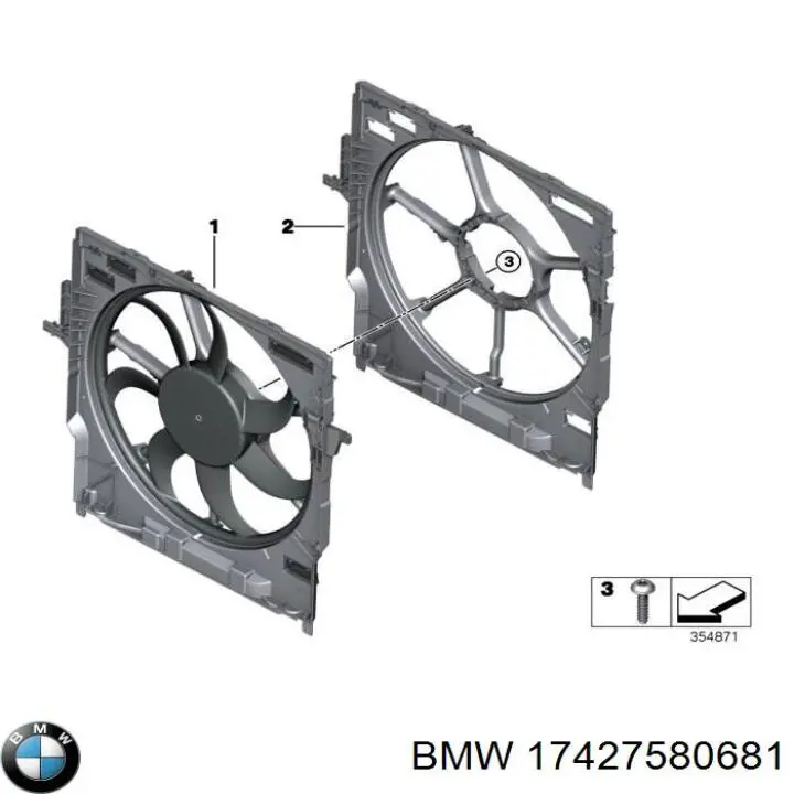 Купити 17428618246 BMW Облицювання рамки радіатора