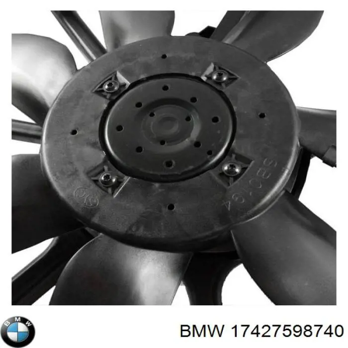 Купити 17427598740 BMW Дифузор радіатора охолодження, в зборі з двигуном і крильчаткою