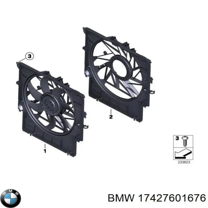 Дифузор вентилятора BMW 17427601676 ціна, від 216.35 USD