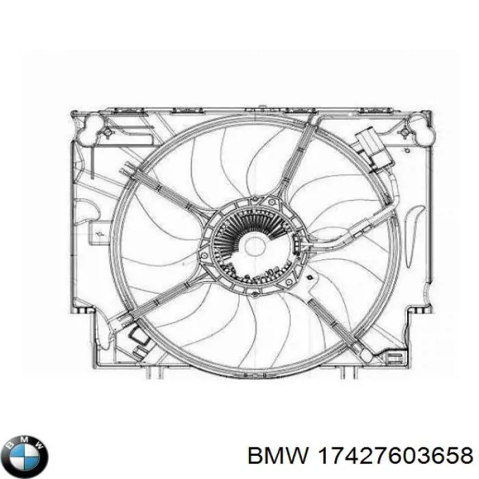 Дифузор радіатора охолодження, в зборі з двигуном і крильчаткою BMW 17427603658 ціна, від 430.07 USD