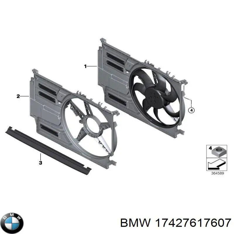 CFF531000P Mahle Original Дифузор радіатора охолодження, в зборі з мотором і крильчаткою