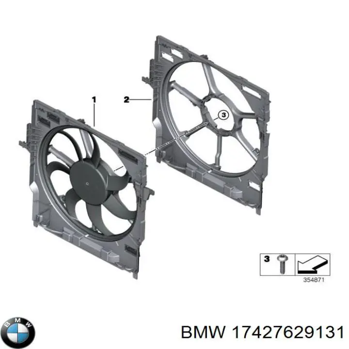 Дифузор (кожух) радіатора охолодження BMW 17428509747 ціна, від 217.54 USD