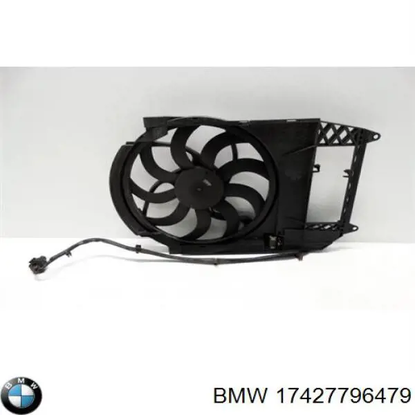 Купити 17427796479 BMW Дифузор радіатора охолодження, в зборі з двигуном і крильчаткою