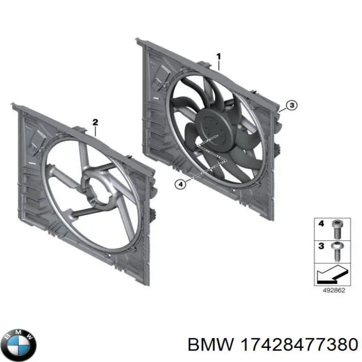 17428477380 BMW Облицювання рамки радіатора