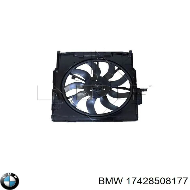 17428508177 BMW дифузор радіатора кондиціонера, в зборі з крильчаткою і двигуном