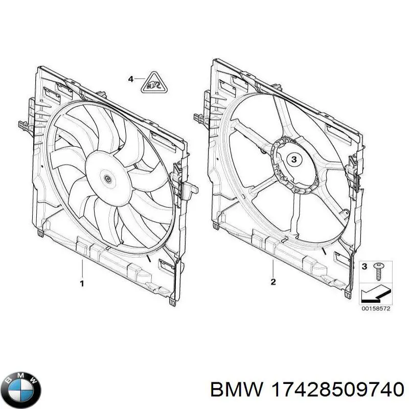 Вентилятор радіатора BMW 17428509740 ціна, від 138.12 USD