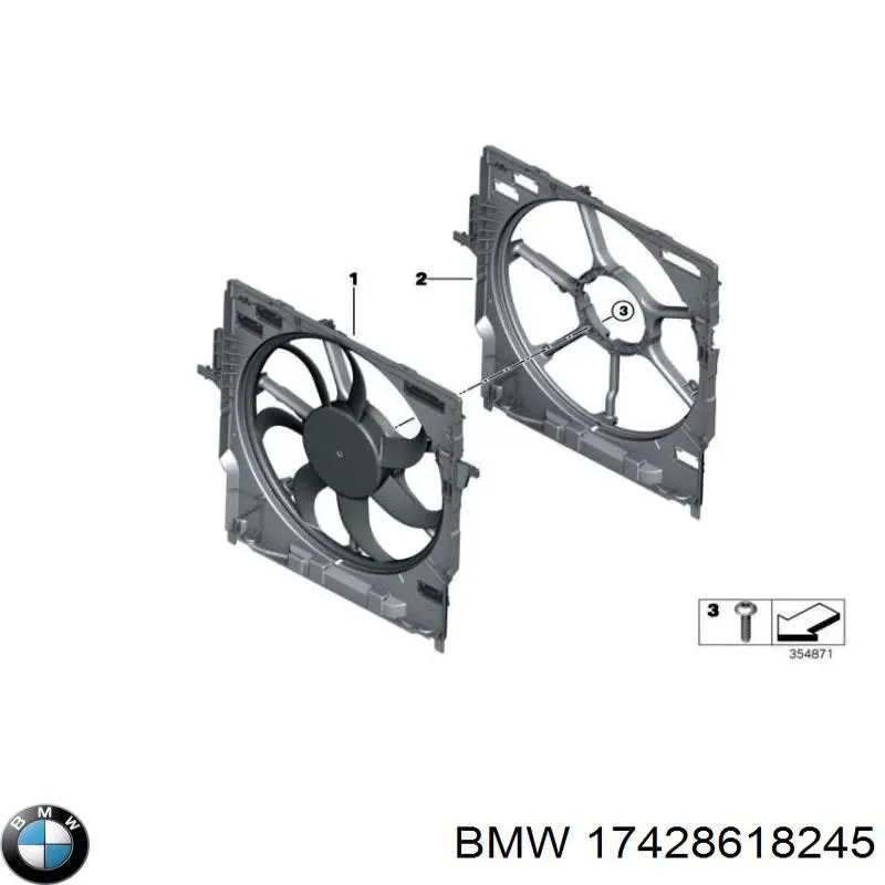 Купити 17428509747 BMW Дифузор вентилятора