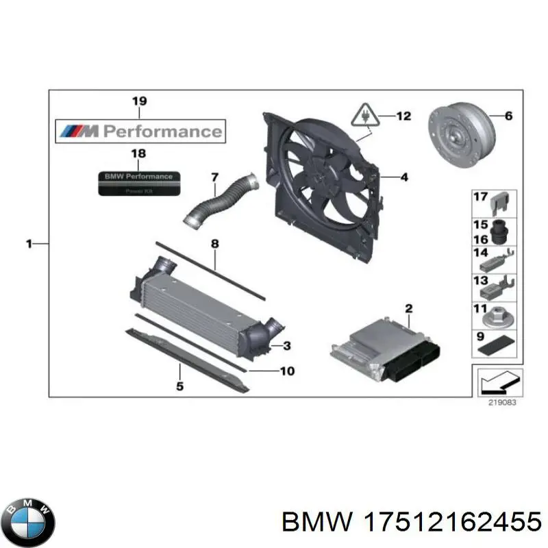 17512162455 BMW Охолоджувач наддувочного повітря