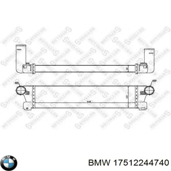 Система охолодження наддувочного повітря BMW 17512244740 ціна, від 109.06 USD