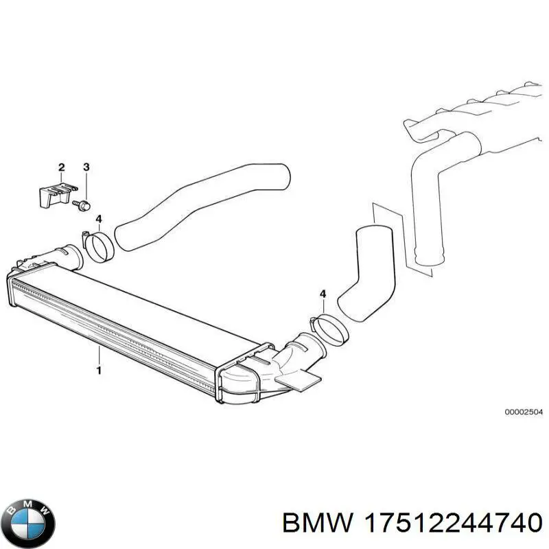 Купити 17512244740 BMW Радіатор интеркуллера