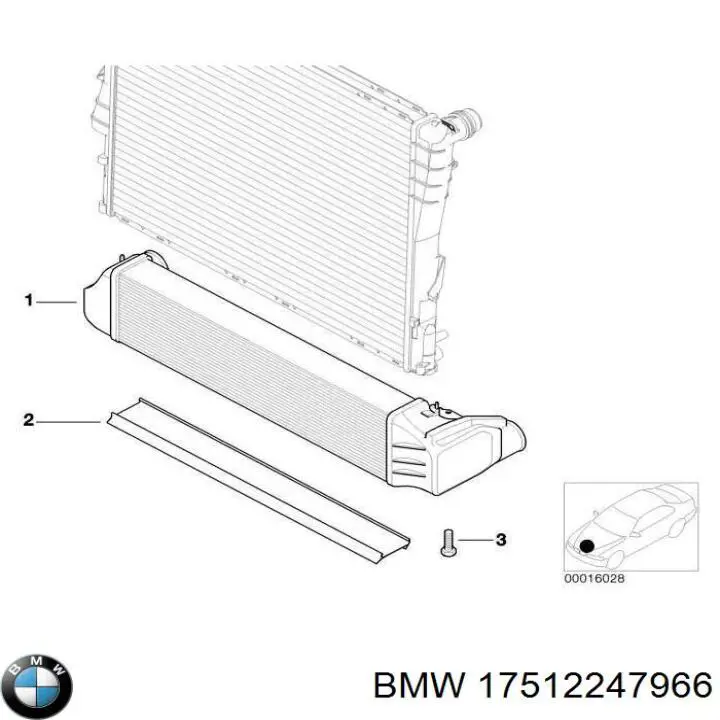 17512247966 BMW радіатор интеркуллера
