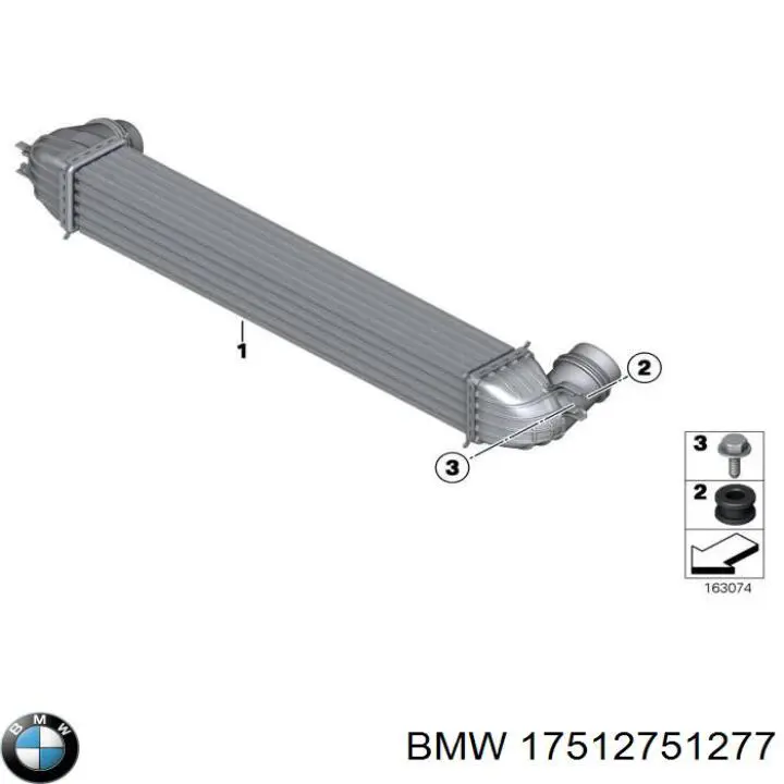 17512751277 BMW радіатор интеркуллера