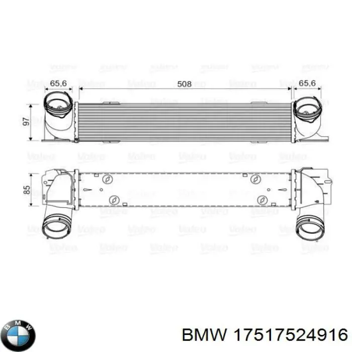 Система охолодження наддувочного повітря BMW 17517524916 ціна, від 61.62 USD