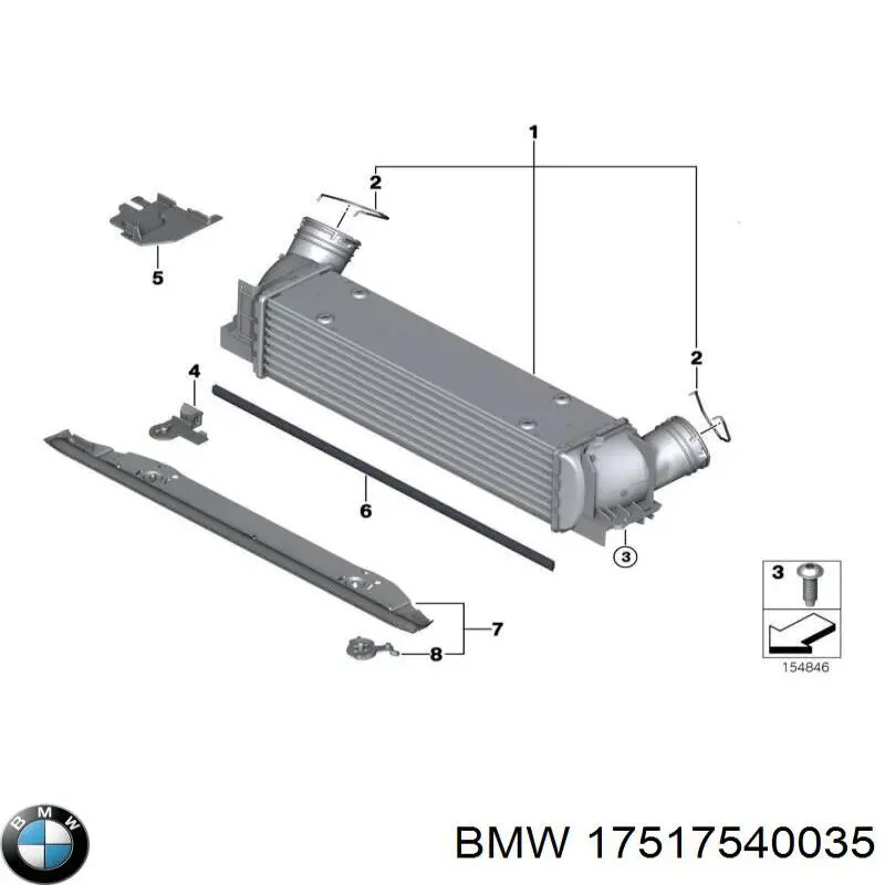 17517540035 BMW радіатор интеркуллера