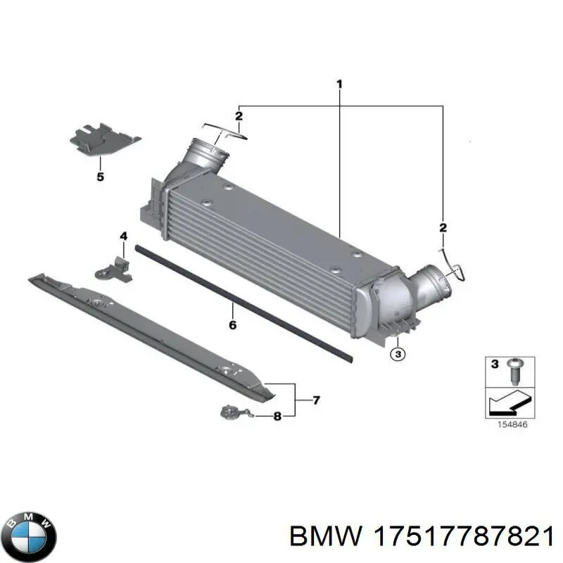 Скоба патрубка интеркуллера на BMW 1 (E81, E87)