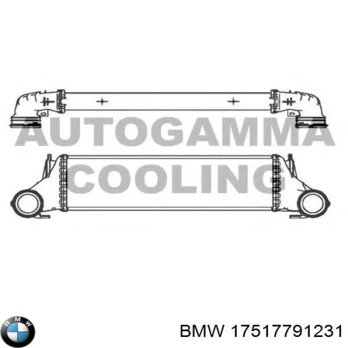 Система охолодження наддувочного повітря BMW 17517791231 ціна, від 106.92 USD