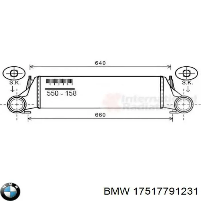 Купити 17517791231 BMW Радіатор интеркуллера