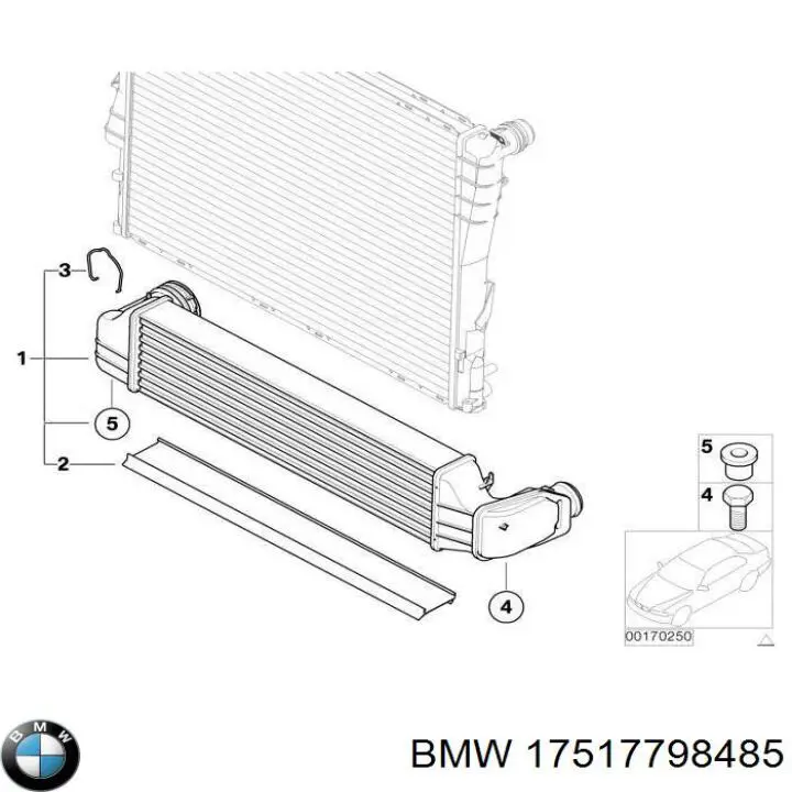 Скоба патрубка интеркуллера BMW 17517798485 ціна, від 2.05 USD