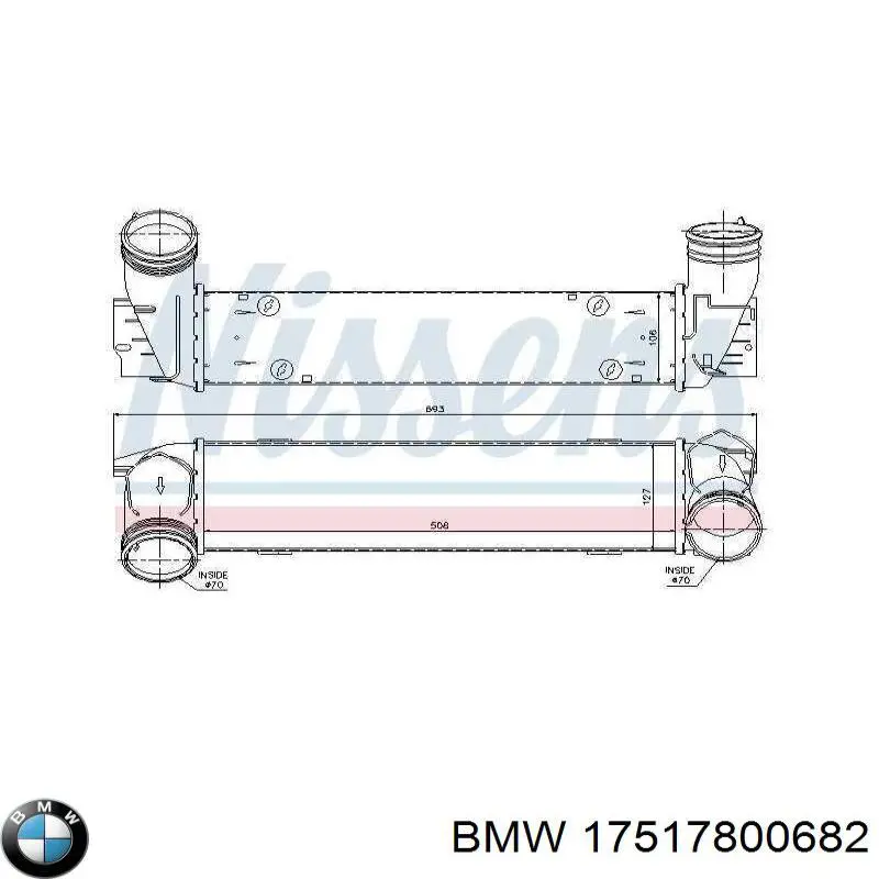Система охолодження наддувочного повітря BMW 17517800682 ціна, від 125.57 USD