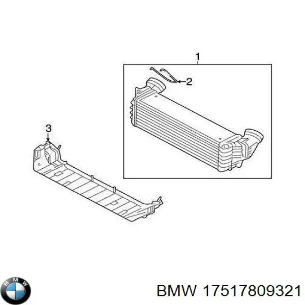 Купити 17517809321 BMW Радіатор интеркуллера