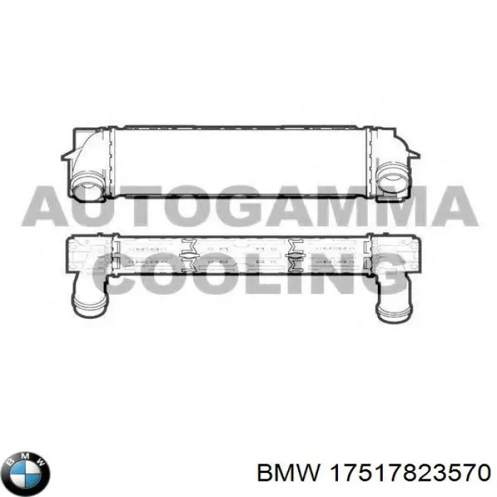Купити 17517823570 BMW Радіатор интеркуллера