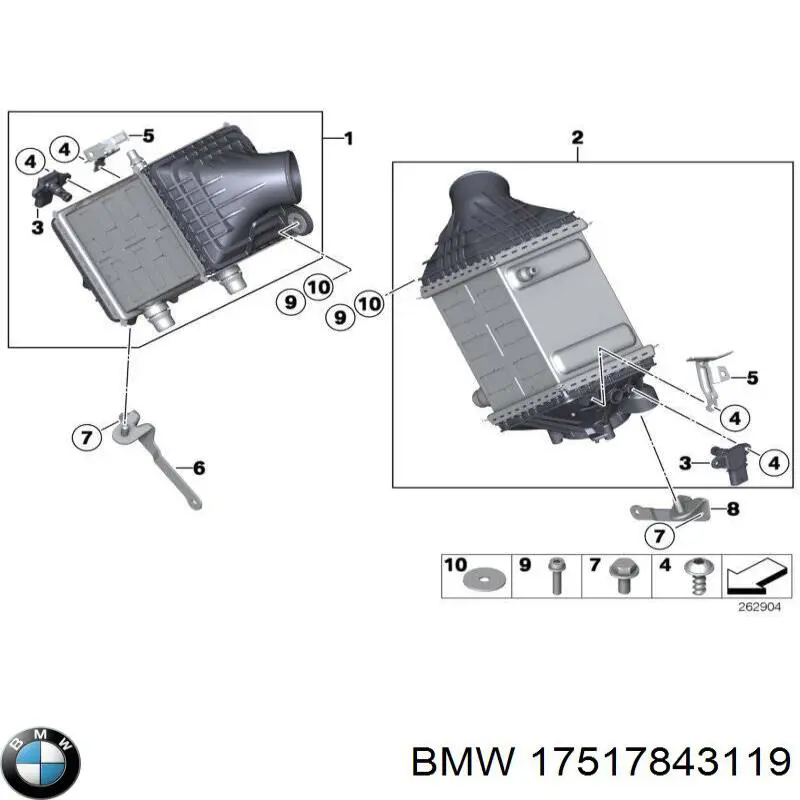 17517843119 BMW Охолоджувач наддувочного повітря