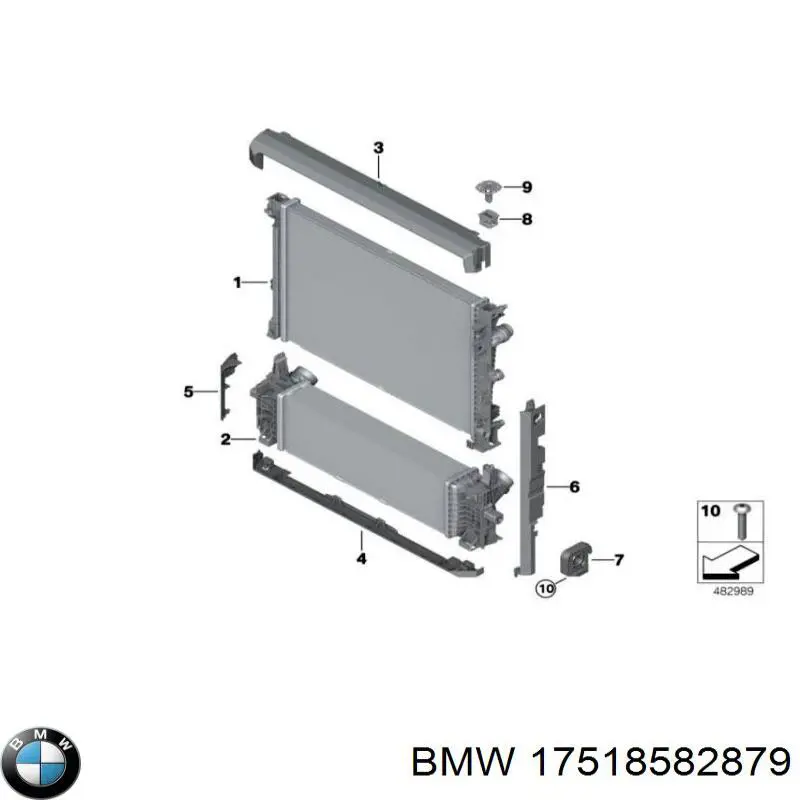 Купити 8582879 BMW Радіатор интеркуллера