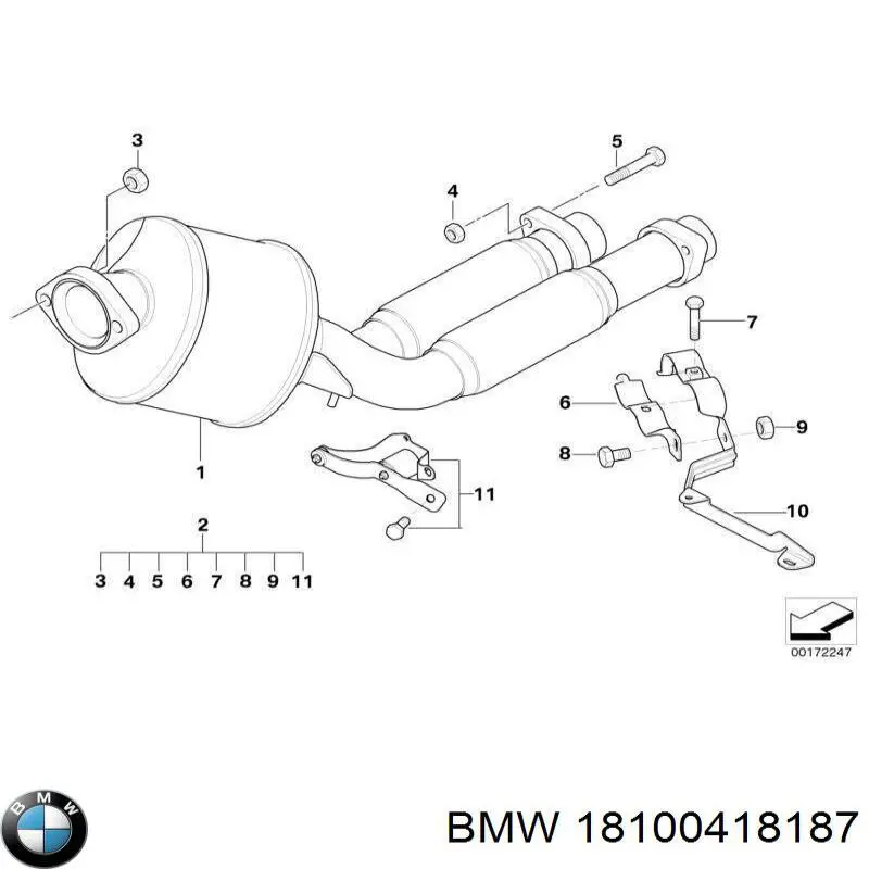 Фільтр системи відпрацьованих газів BMW 5 універсал (E39) (1997 - 2004) ціна, від 76.02 USD