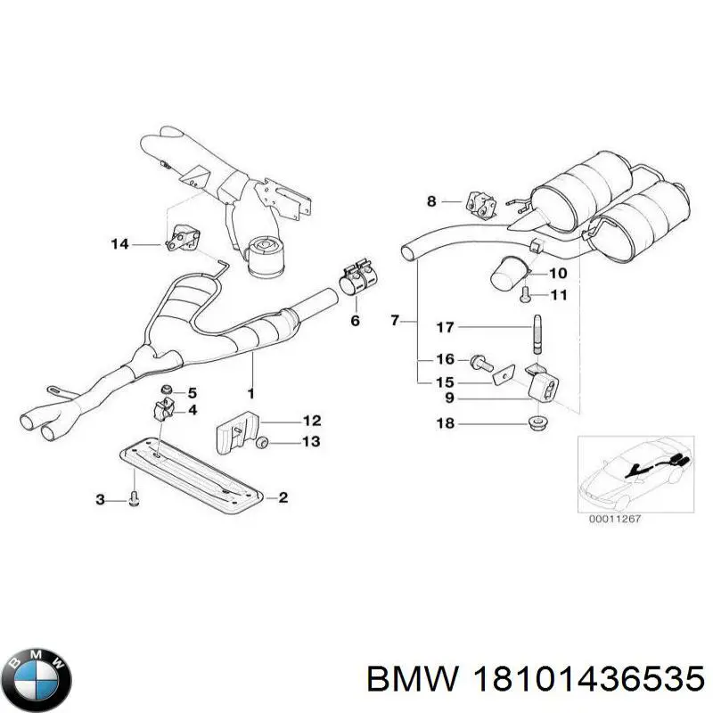 Купити 18101436535 BMW Вихлоп