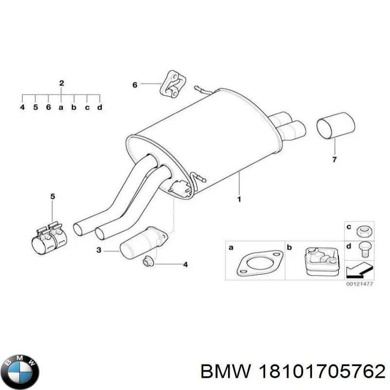 Вихлоп BMW 18101705762 ціна, від 65.96 USD
