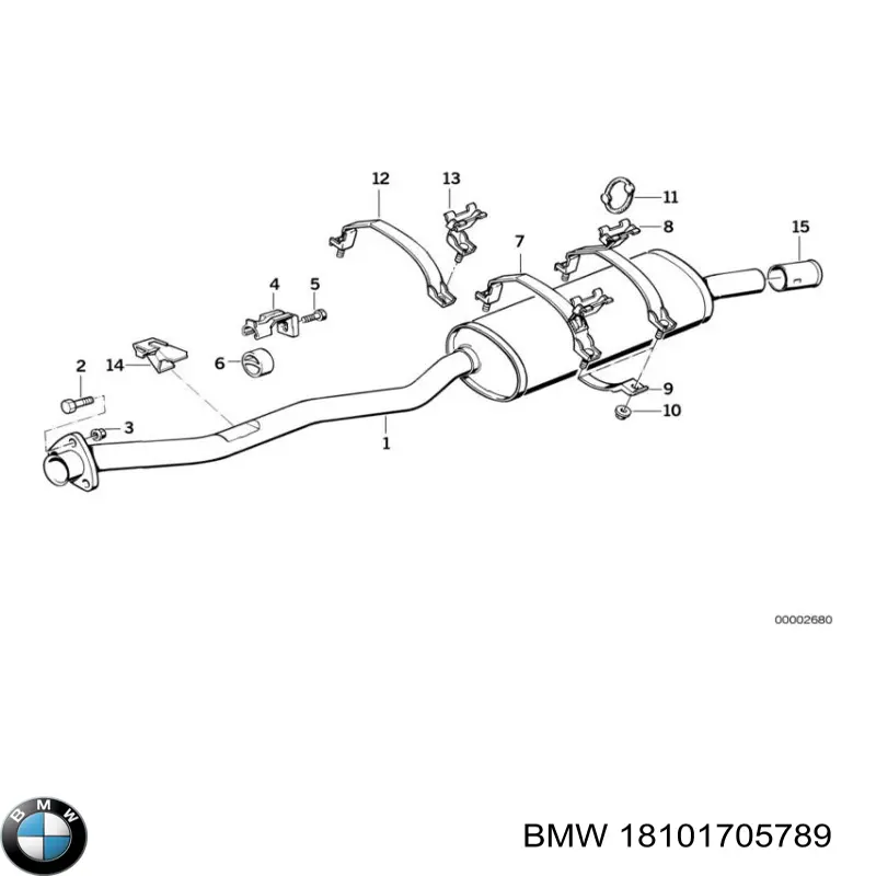 Глушник вихлопних газів кінцевий на BMW 3 (E30)