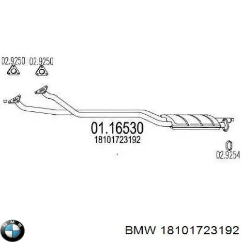 18101723192 BMW Глушник передній