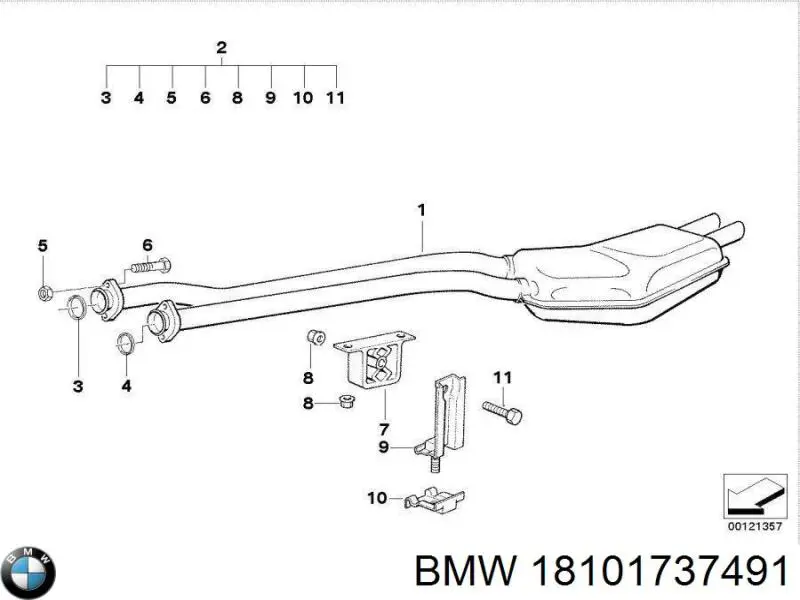 Глушник, задня частина 282215 Bosal