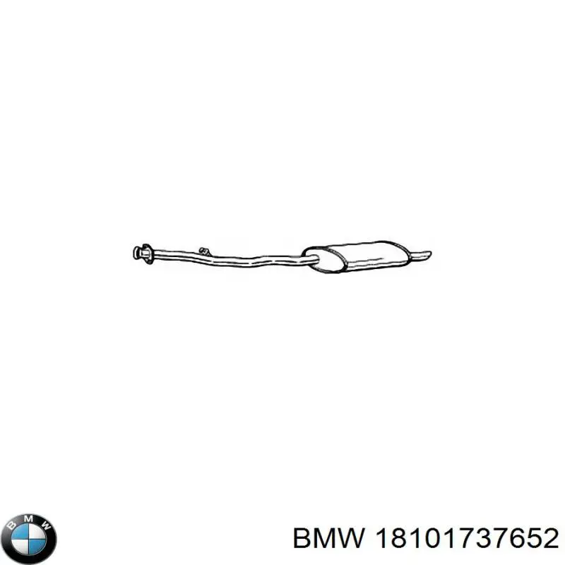 18101737652 BMW глушник, задня частина